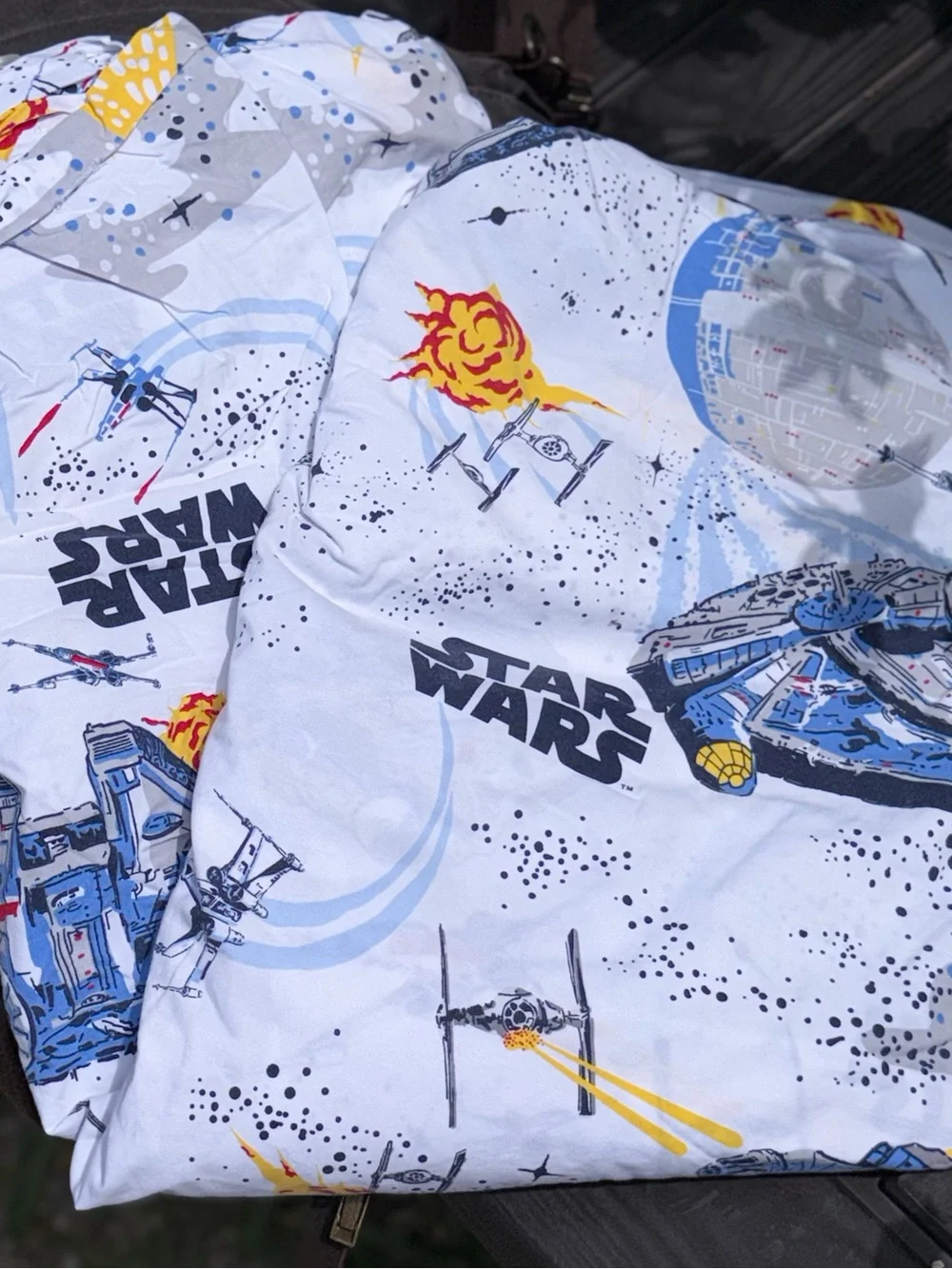PBK Star Wars Organic Cotton Duvet Cover Full size Millennium Falcon Death Star